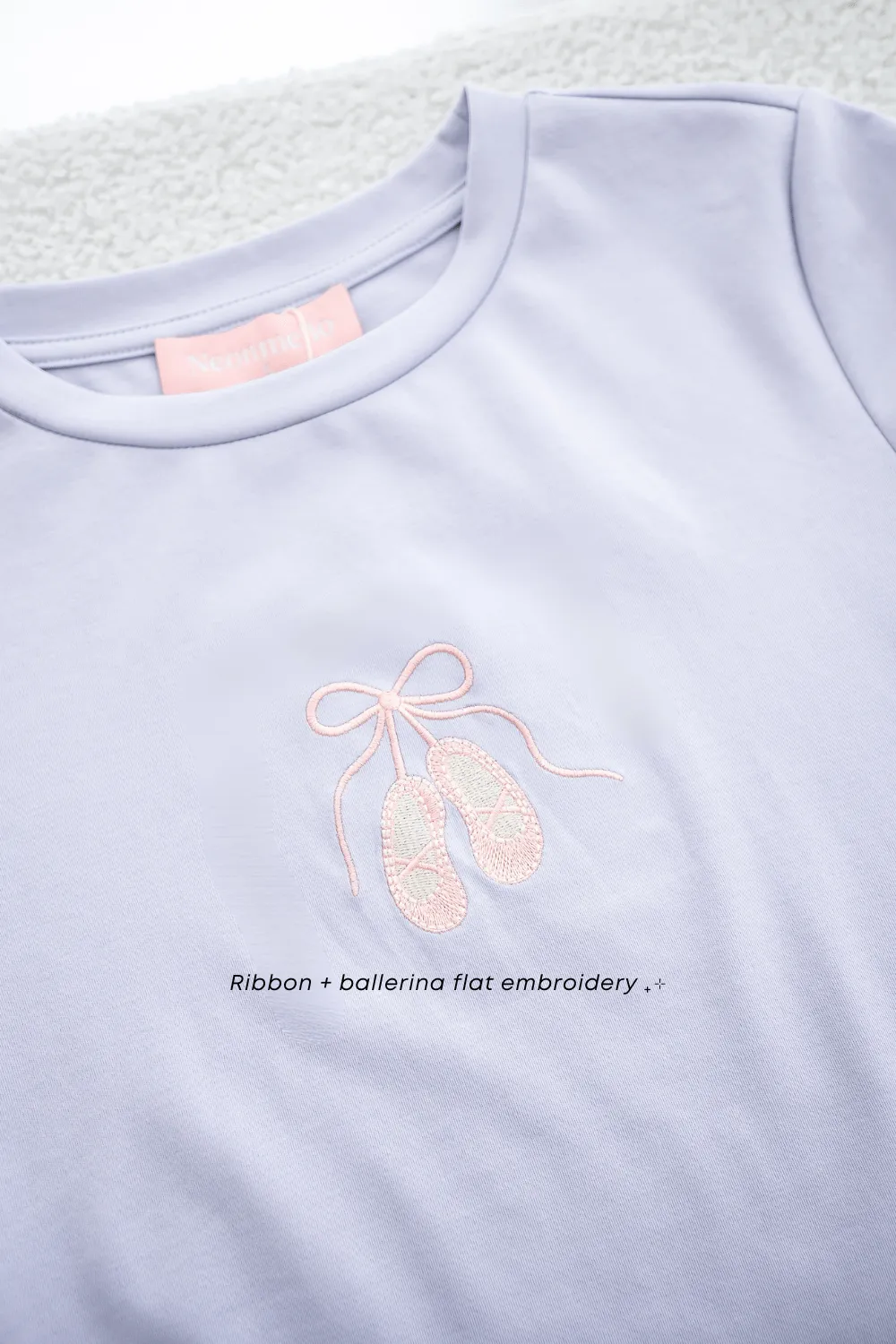 BALLERINA BOW TEE IN LILAC