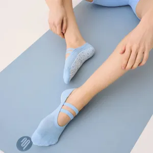 BALLET NON SLIP GRIP SOCKS - POWDER BLUE