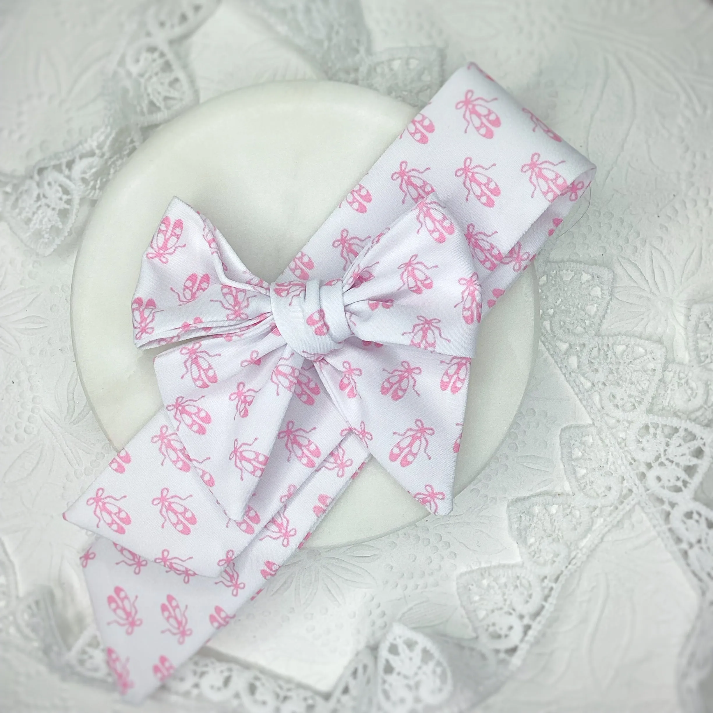 Ballet Slippers Bow Strip and Scrunchie Collection