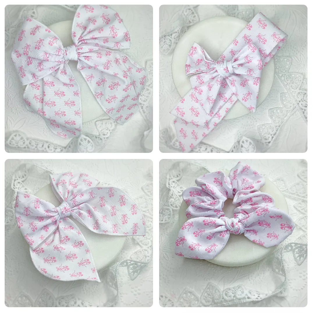 Ballet Slippers Bow Strip and Scrunchie Collection