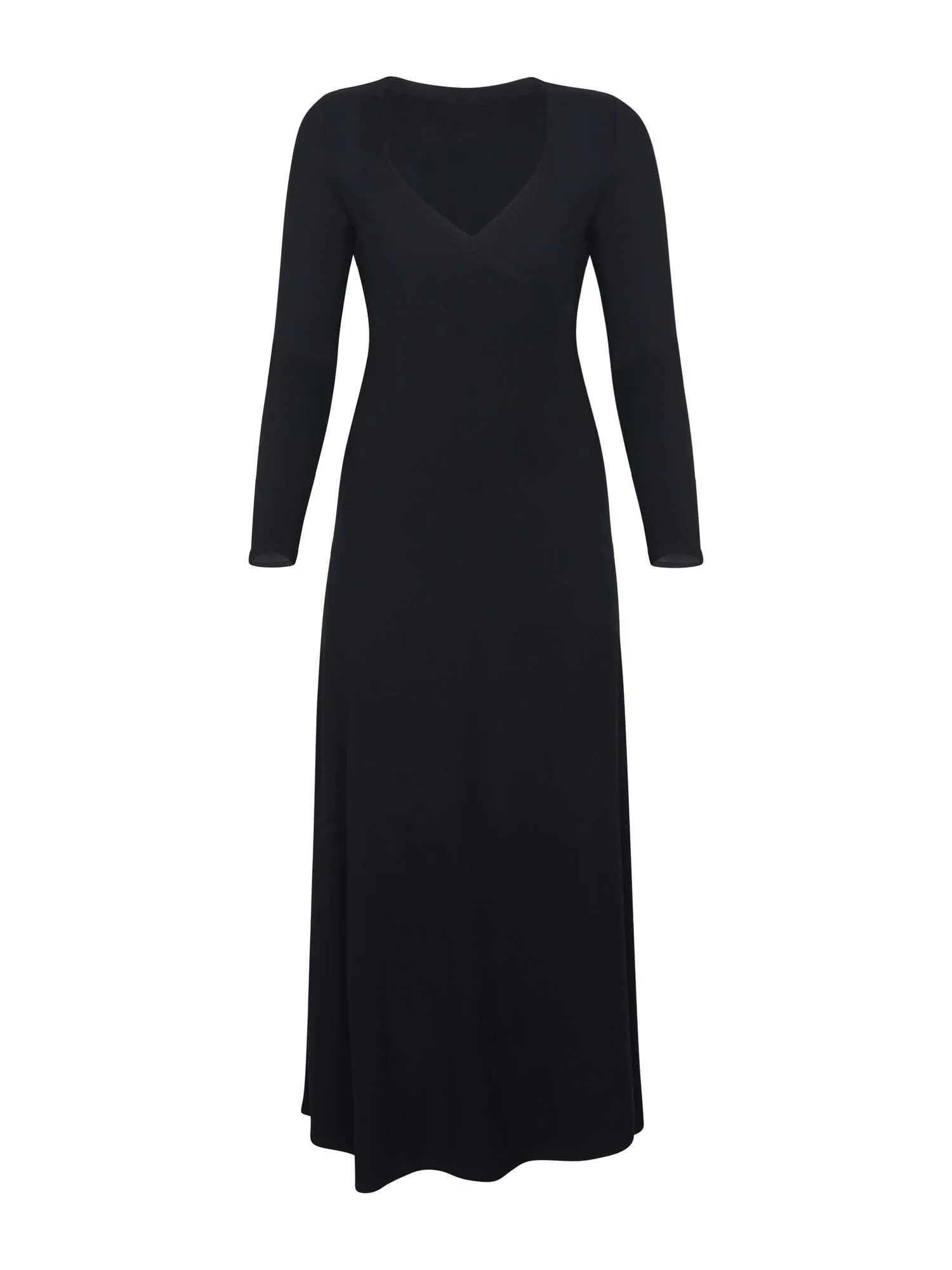 Bamboo Wrap Dress - Maxi - Black