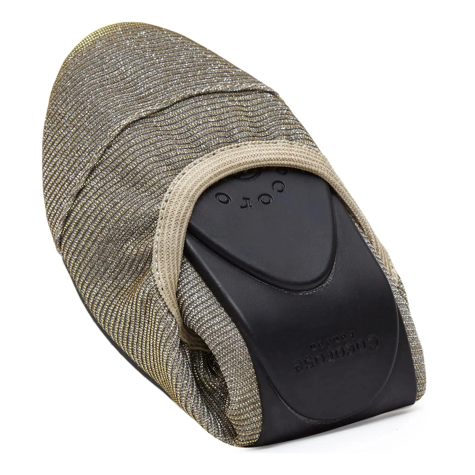 Barbican - Desert Gold Fold Up Ballet Flats (EU37 only)