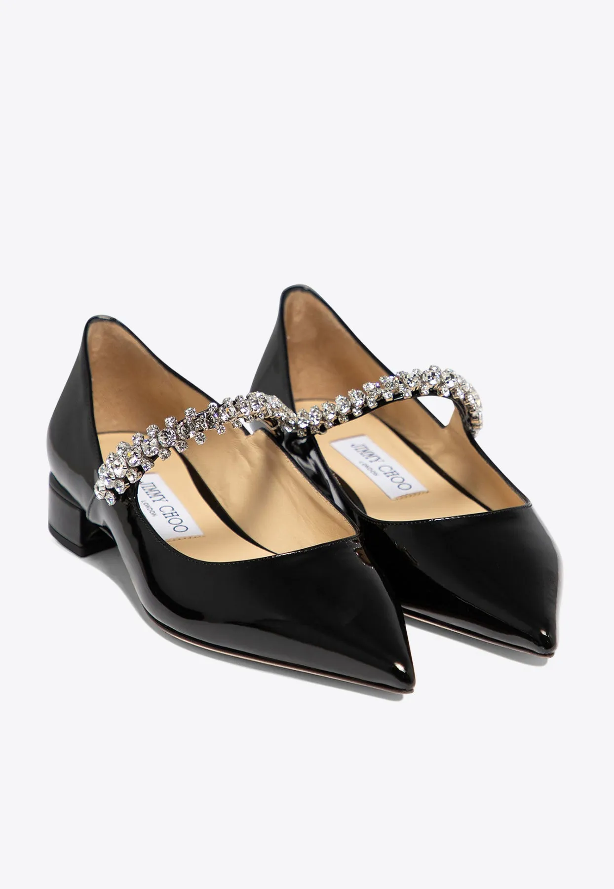 Bing Crystal-Strap Ballerina Flats
