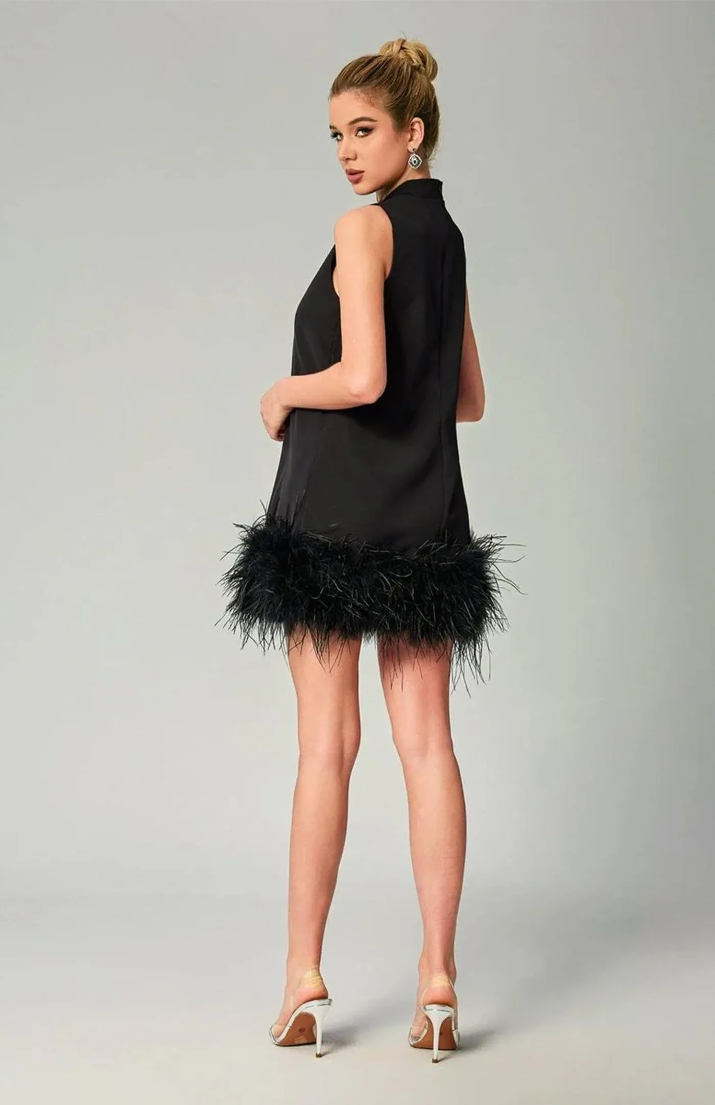 Black Swan Ballet | Little Black  Dress with Feather