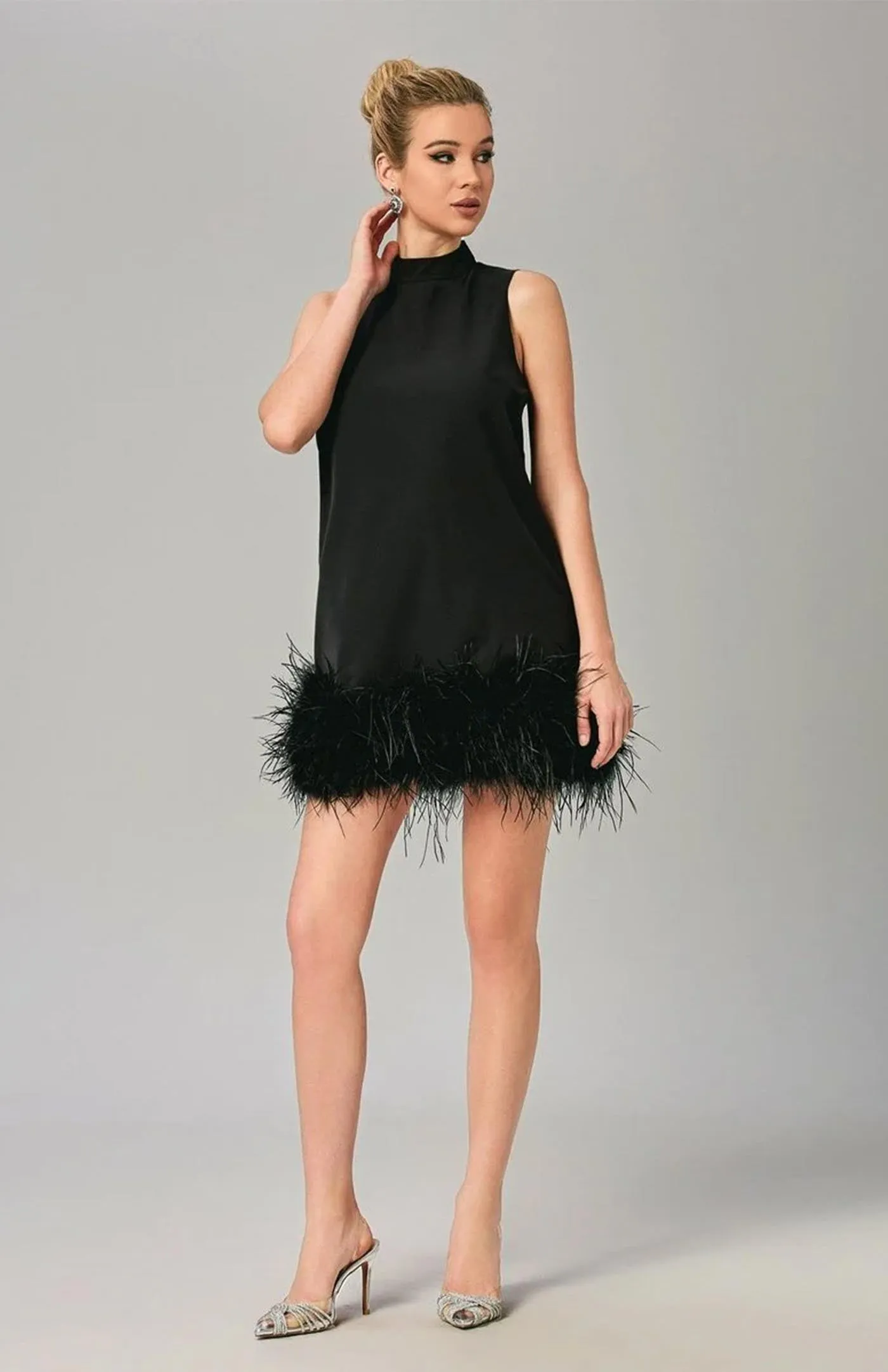 Black Swan Ballet | Little Black  Dress with Feather