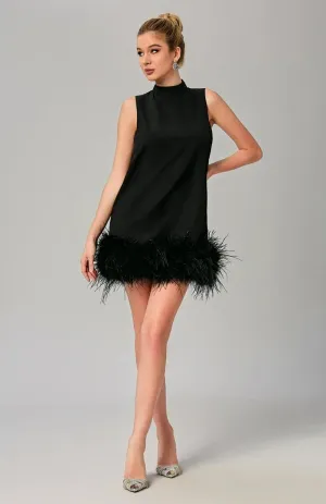 Black Swan Ballet | Little Black  Dress with Feather