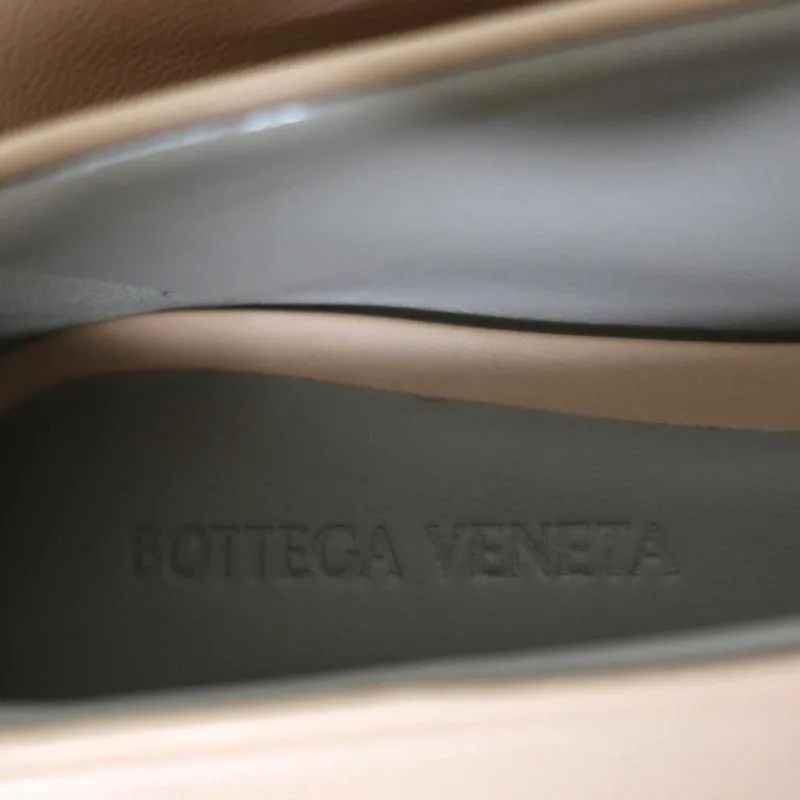Bottega Veneta Almond Ballet Flats Cipria Beige Leather Size 38 Pointed Toe NEW