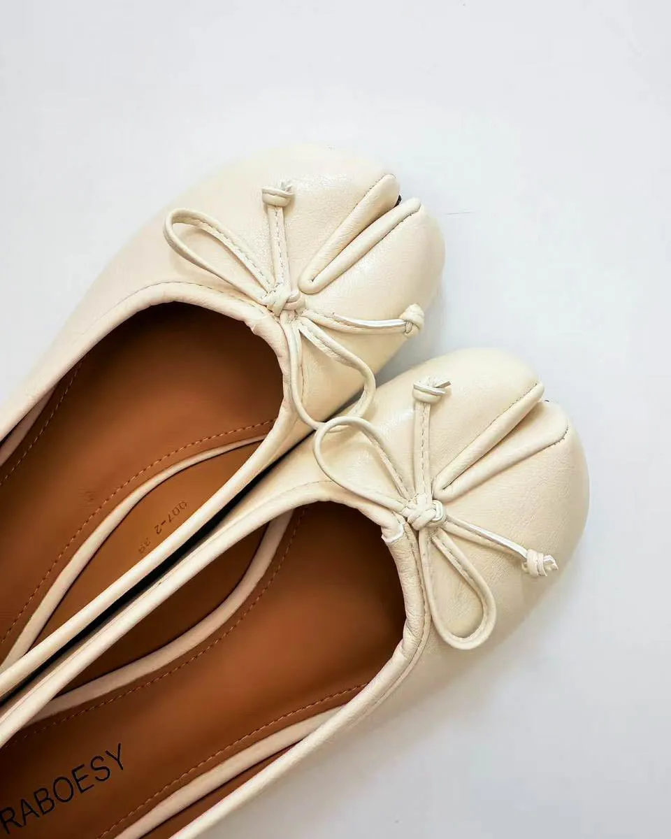 Bow Tie Tabi Flats