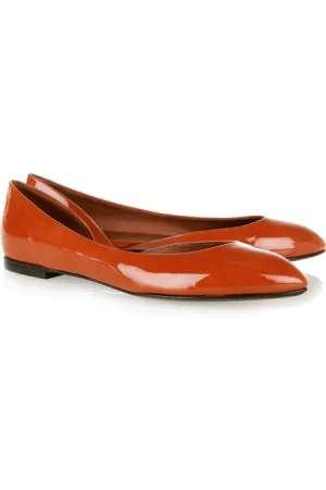 Broker Ballet Flats - Orange