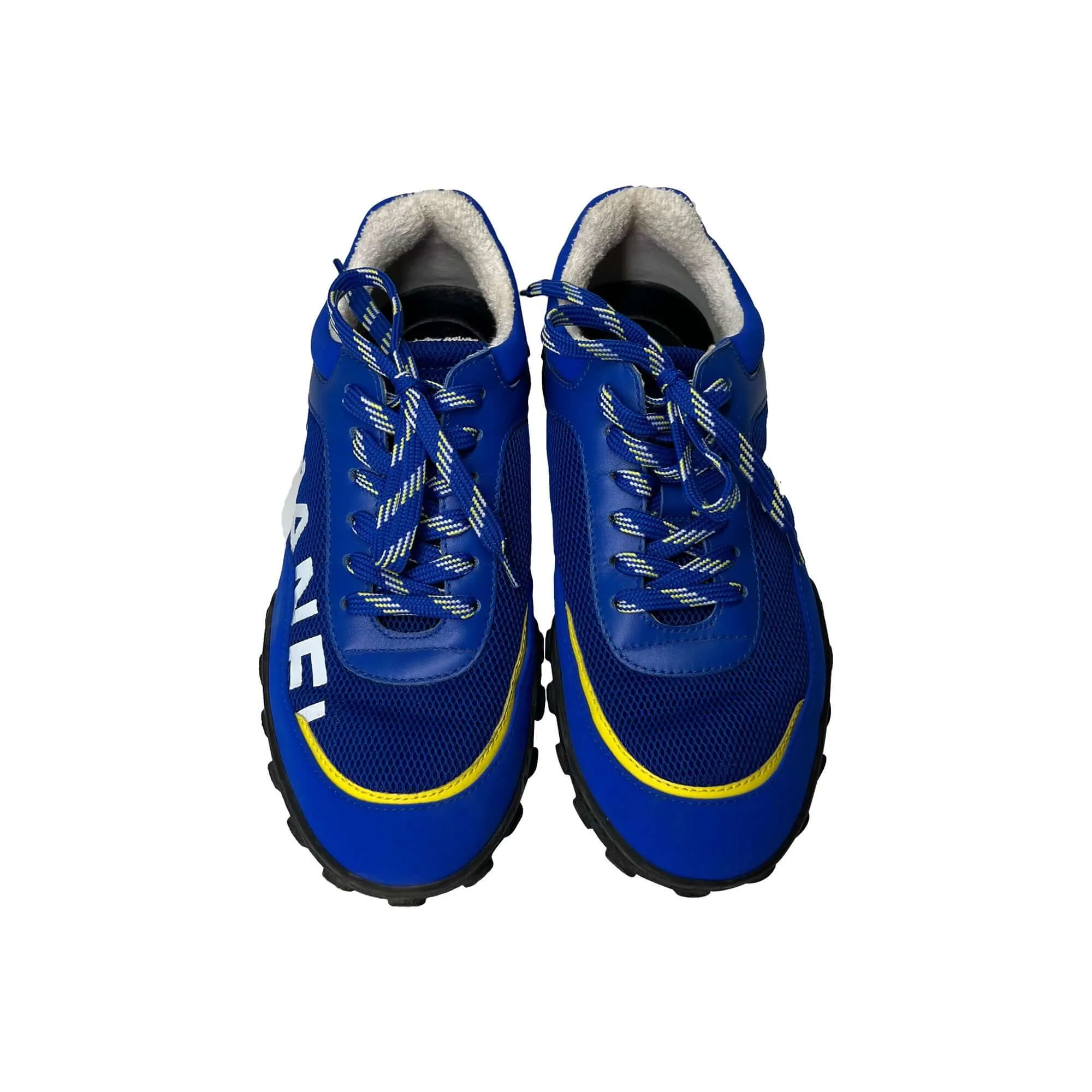 Chanel blue CC logo tennis sneakers