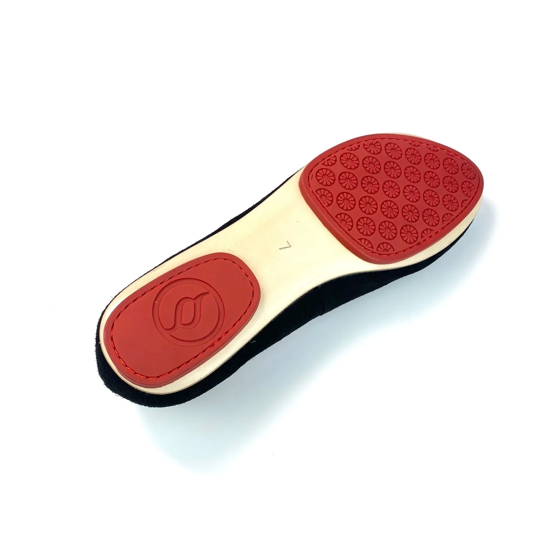 Charcoal Black Velvet Whisper Sahach Ballet Flats
