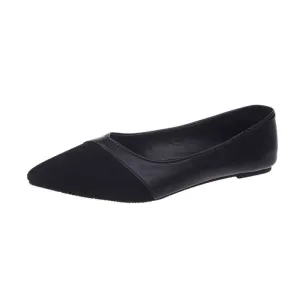 Comfortable Pointed Toe Suede Leather Flat Shoes Women