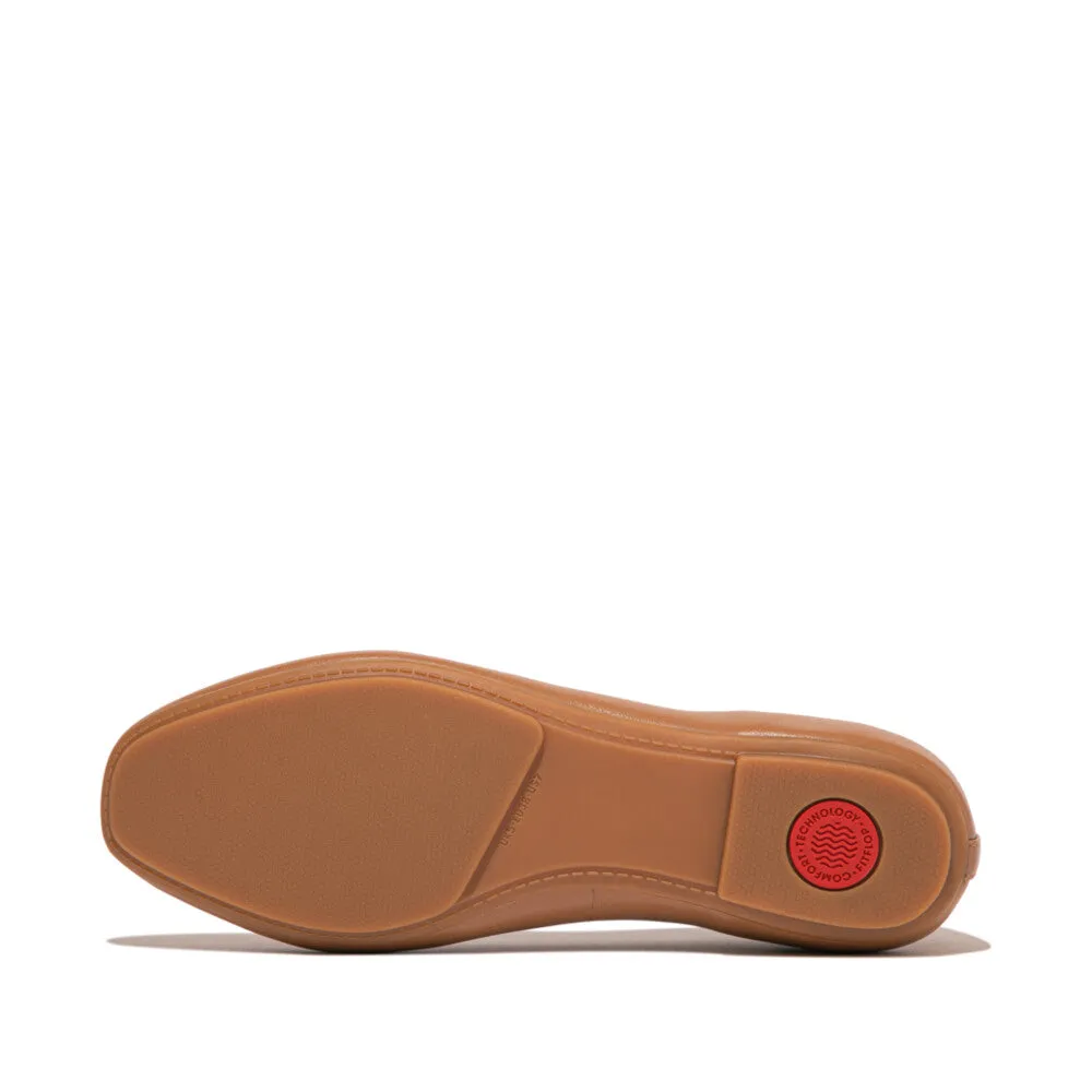 DELICATO BOW SOFT LEATHER BALLET FLATS