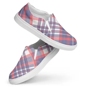 Diagonal Stripes - Inspired By Taylor Swift - Sustainably Made Men’s slip-on canvas shoes