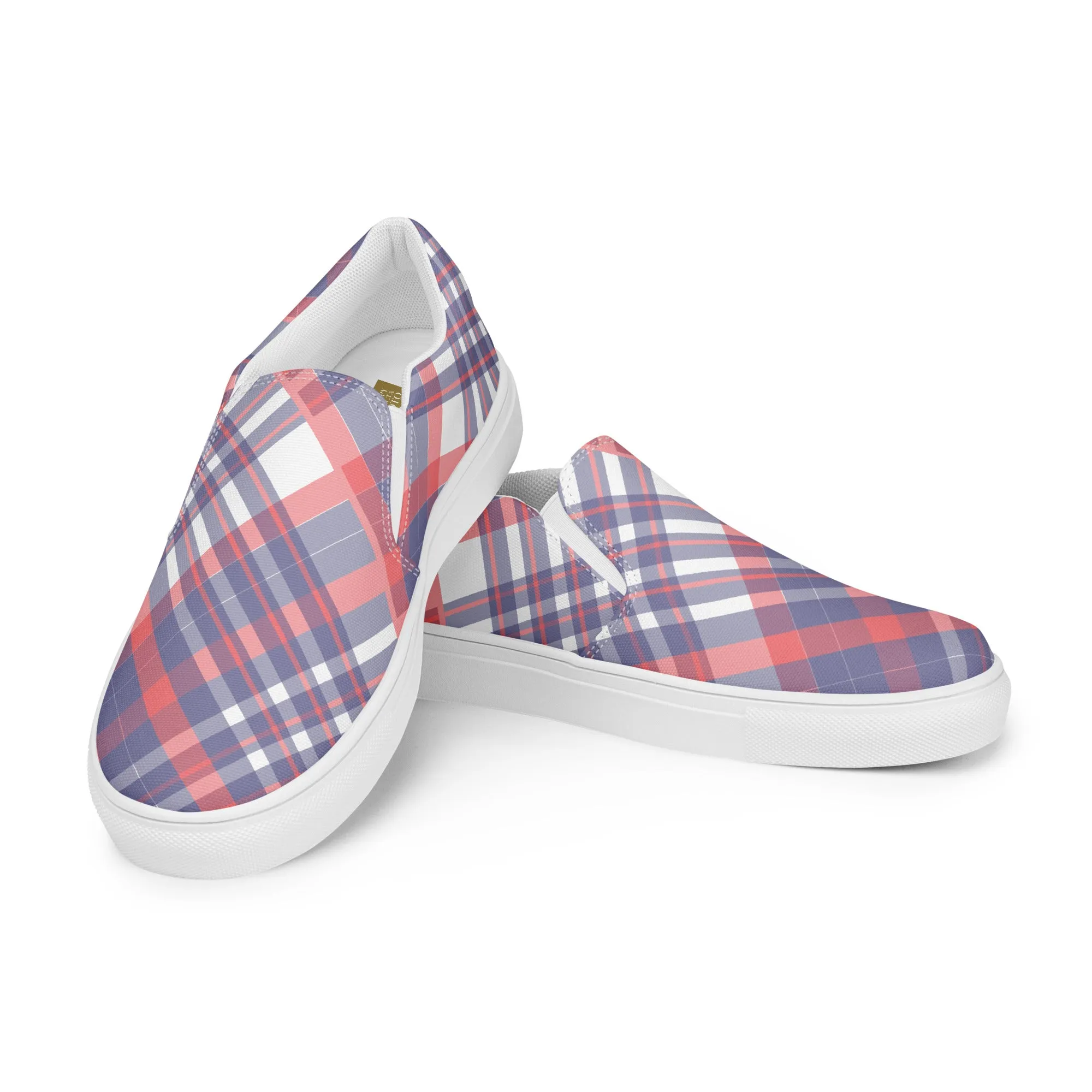Diagonal Stripes - Inspired By Taylor Swift - Sustainably Made Women’s slip-on canvas shoes