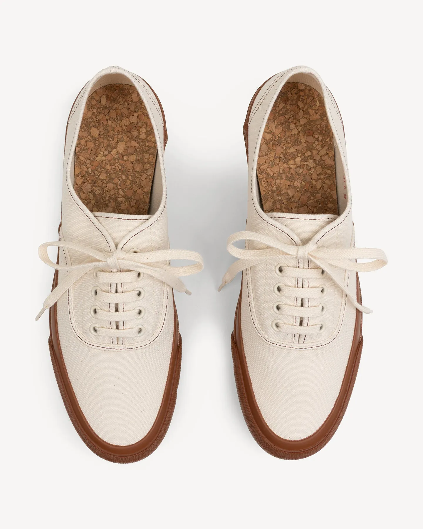 Doek Ecru/Brick Canvas Tennis Sneakers