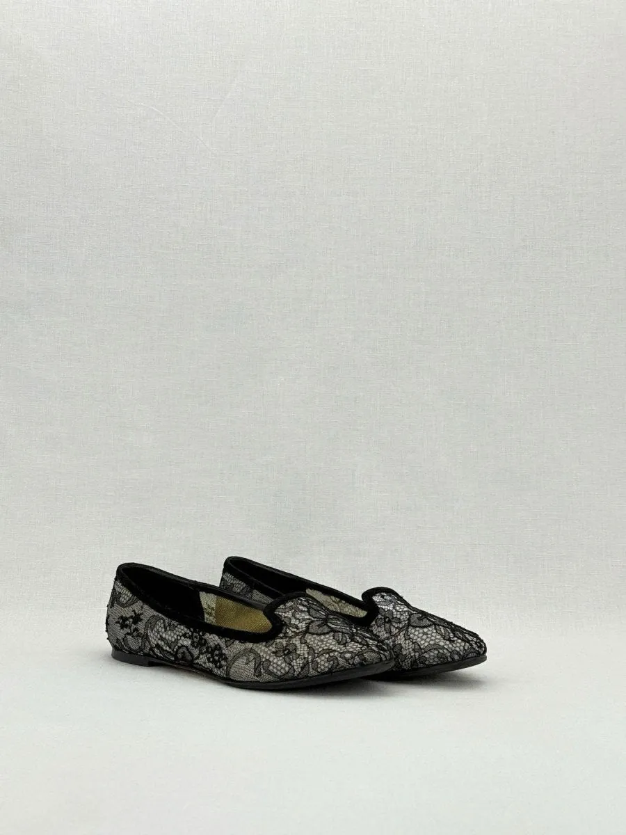 DOLCE & GABBANA Black Ballet Flats 38.5
