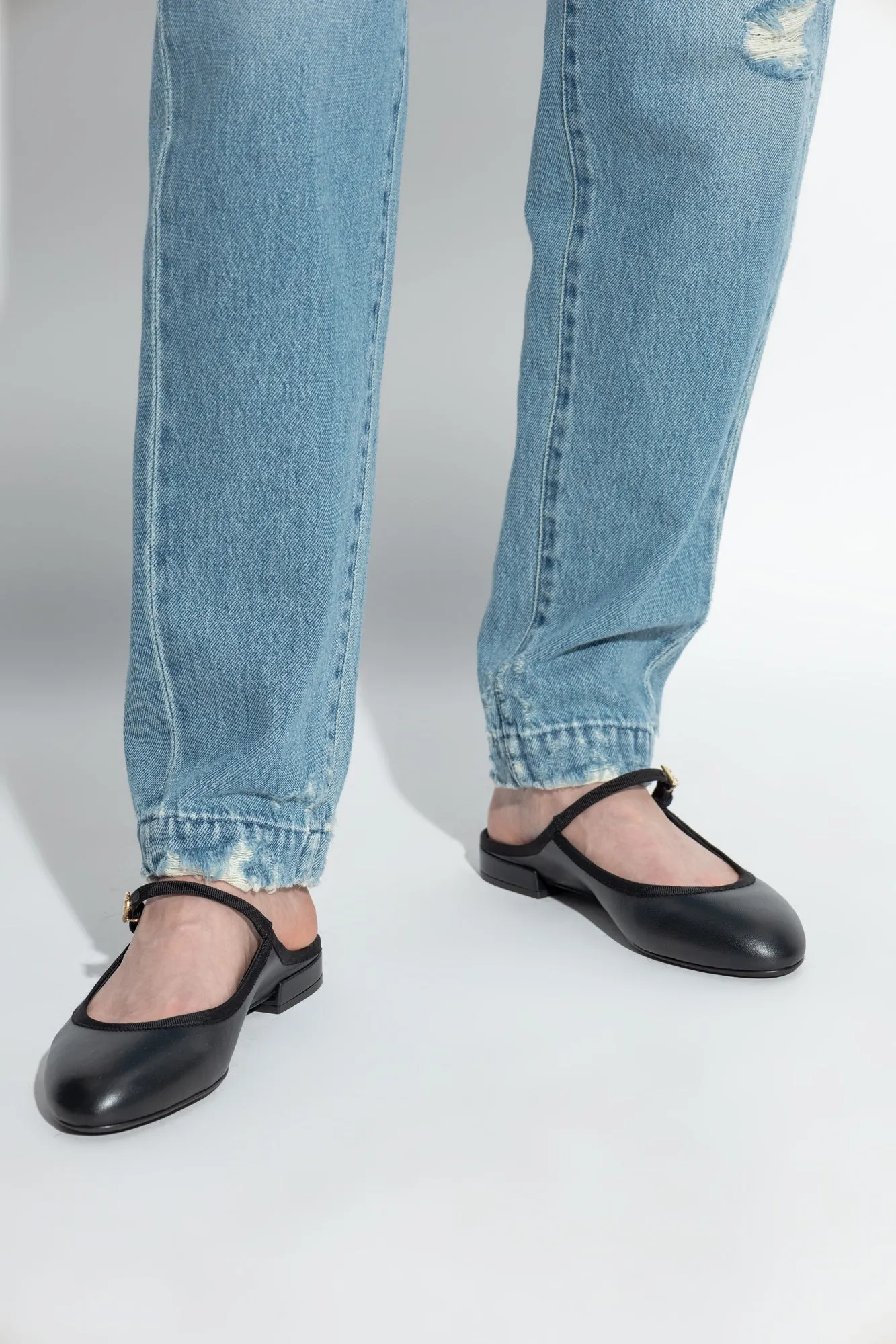 Dolce & Gabbana Slides with strap in BLACK - 37.5