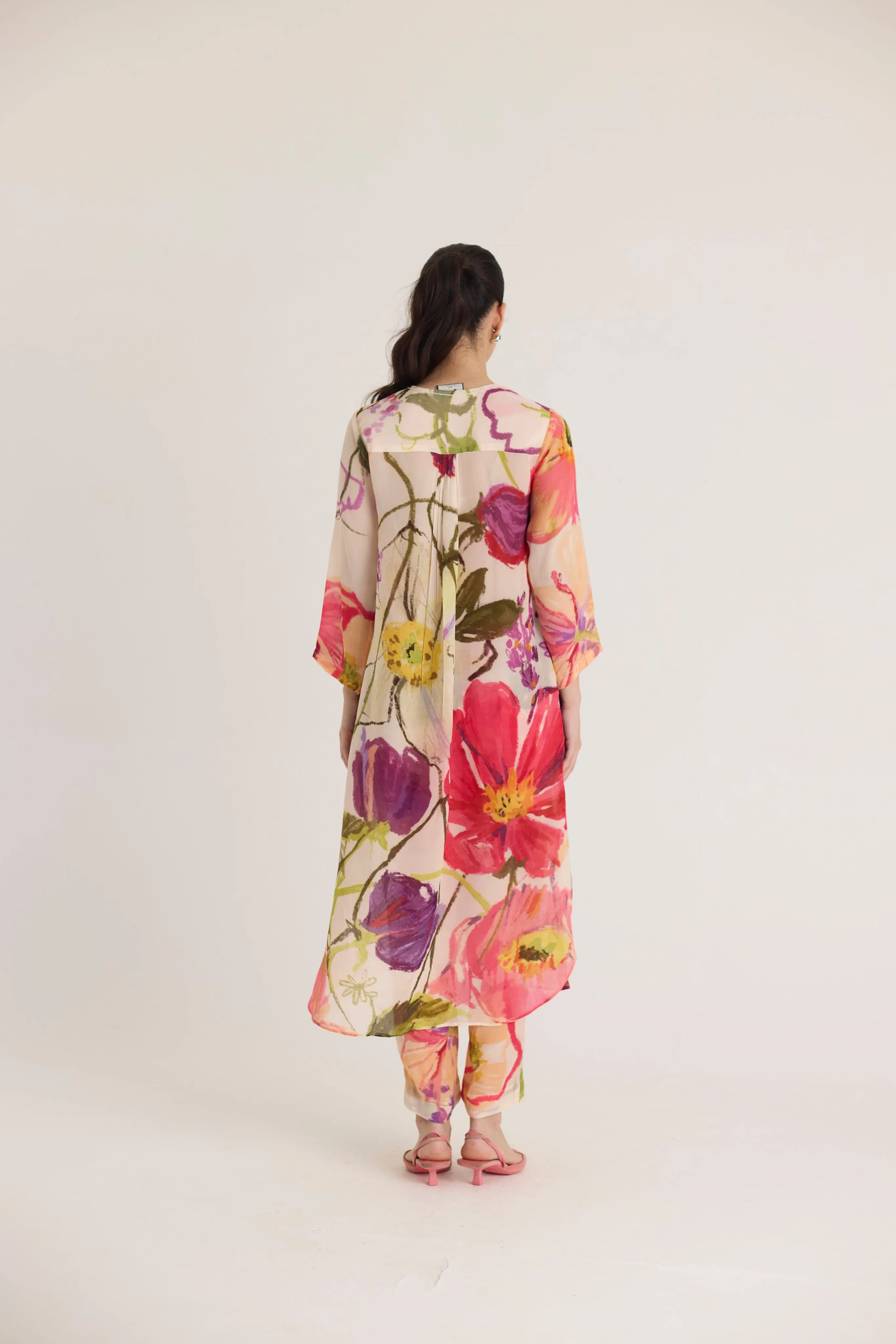 Dolly White Long Kurta Set