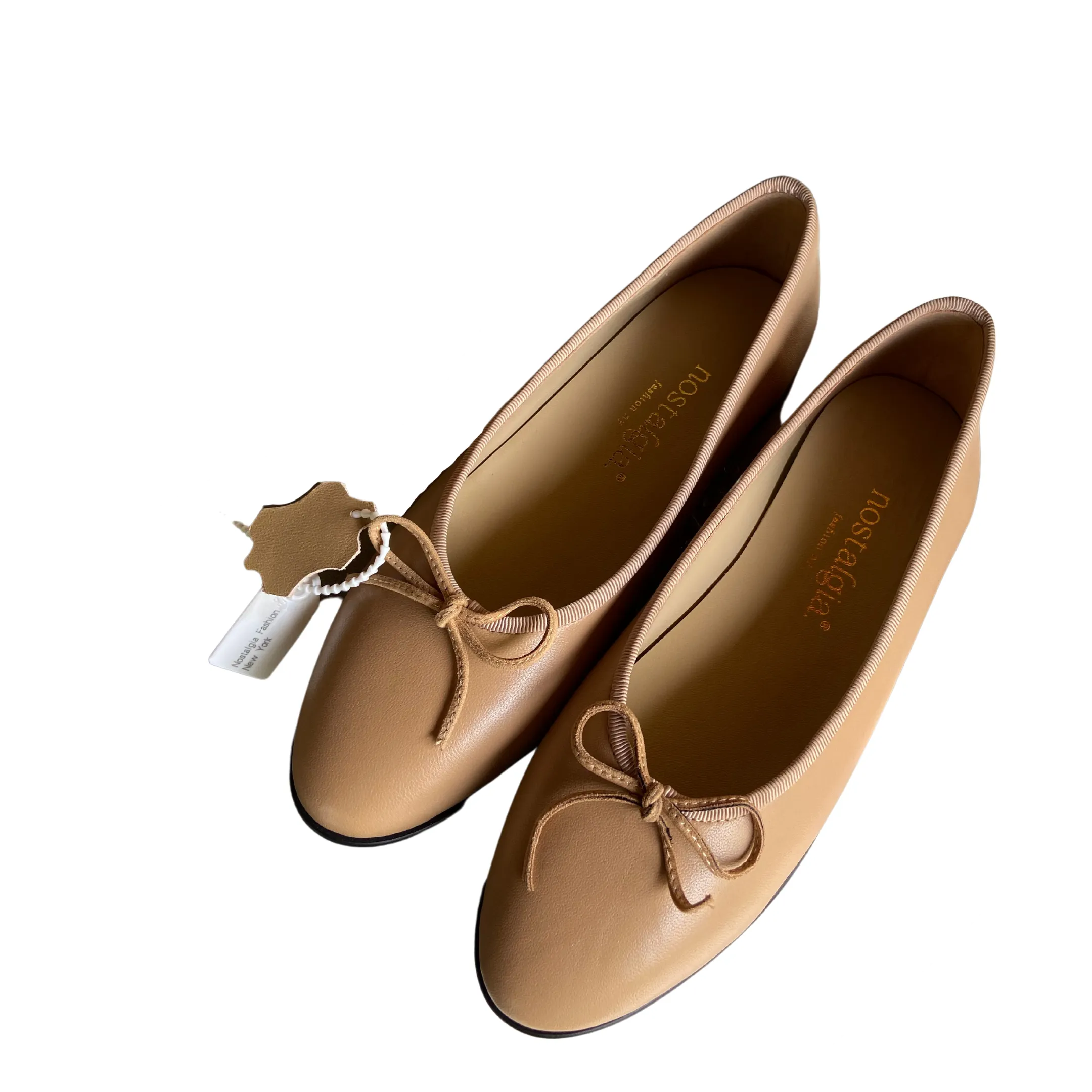 Euphoria Genuine Lambskin Bow Ballet Flats by Nostalgia Fashion New York