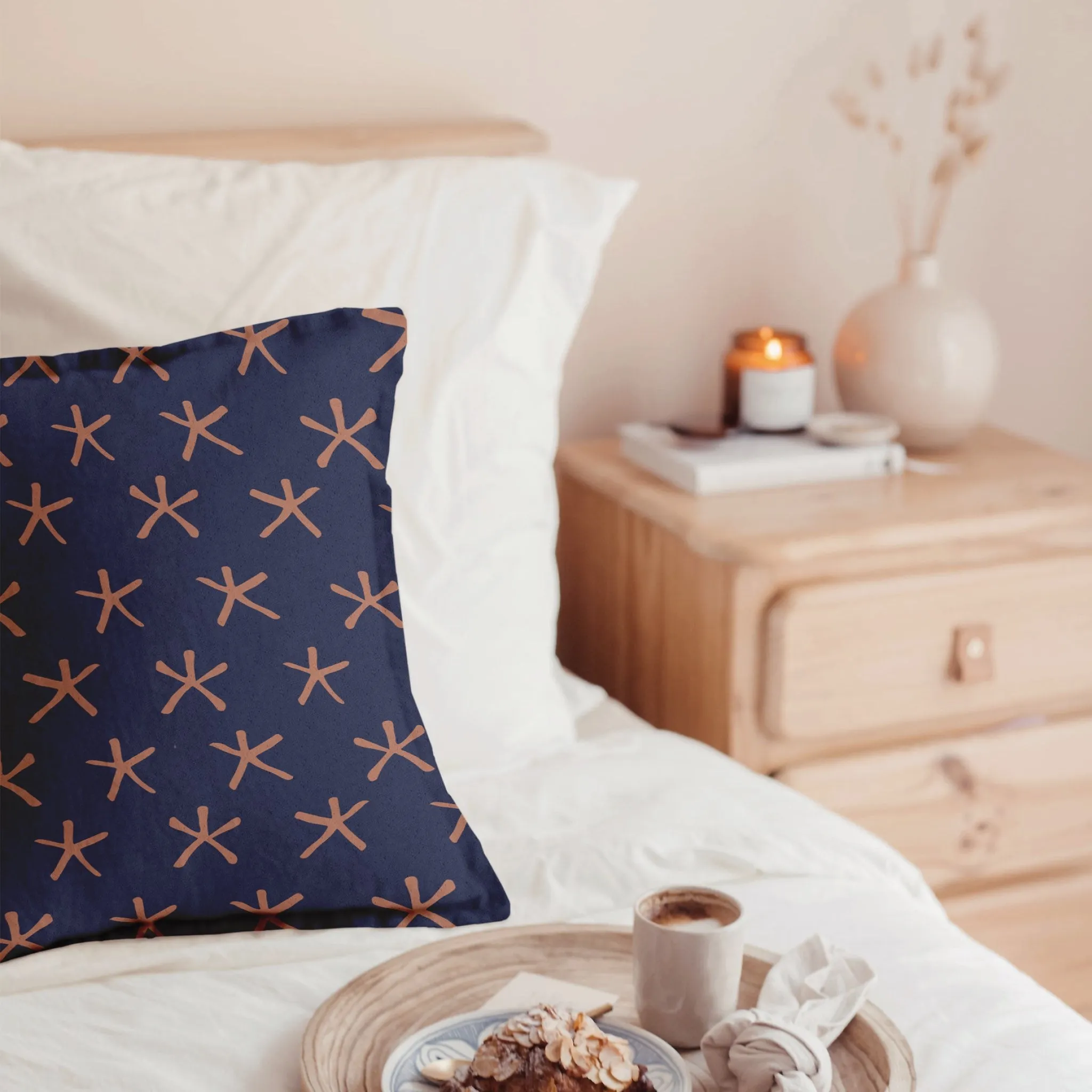 Fabric Linen Canvas - Starry Night Blush