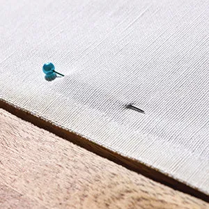 Fabric Linen Canvas - Zig Zag Blue Breeze