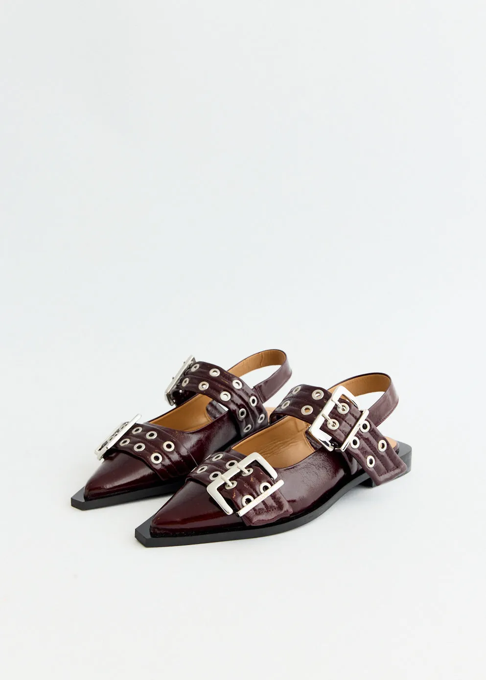 Feminine Buckle Ballerinas