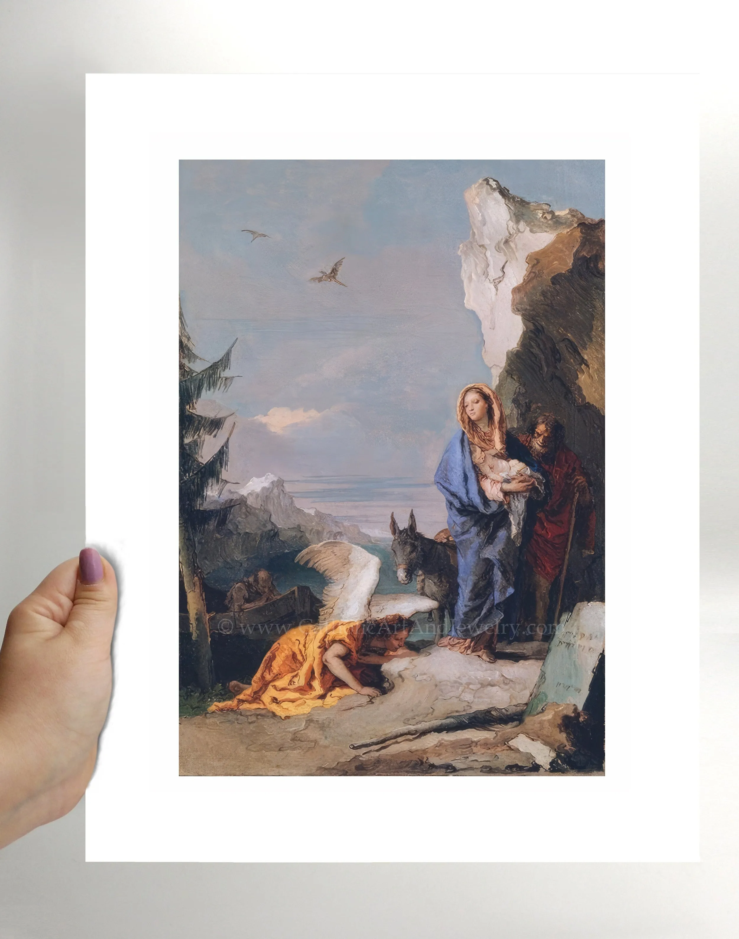 Flight into Egypt – Giovanni Battista – Catholic Art Print – Archival Quality