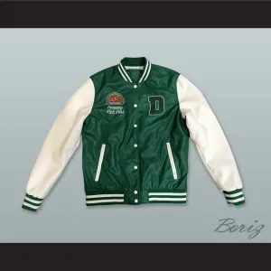 Freeway Rick Ross Susan Miller Dorsey High School Dons Tennis Green and White Lab Leather Varsity Letterman Jacket
