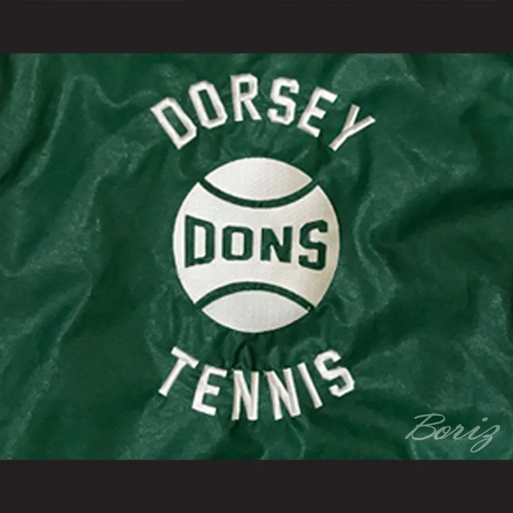 Freeway Rick Ross Susan Miller Dorsey High School Dons Tennis Green and White Lab Leather Varsity Letterman Jacket
