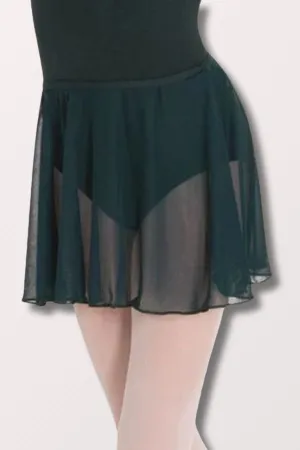 Girls Chiffon Pull On Ballet Skirt - Black