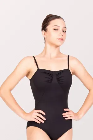Girls Gather and Twist Camisole Leotard - Black