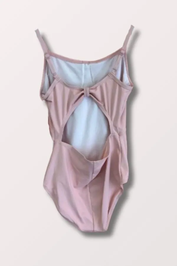 Girls Gather and Twist Camisole Leotard - Light Pink