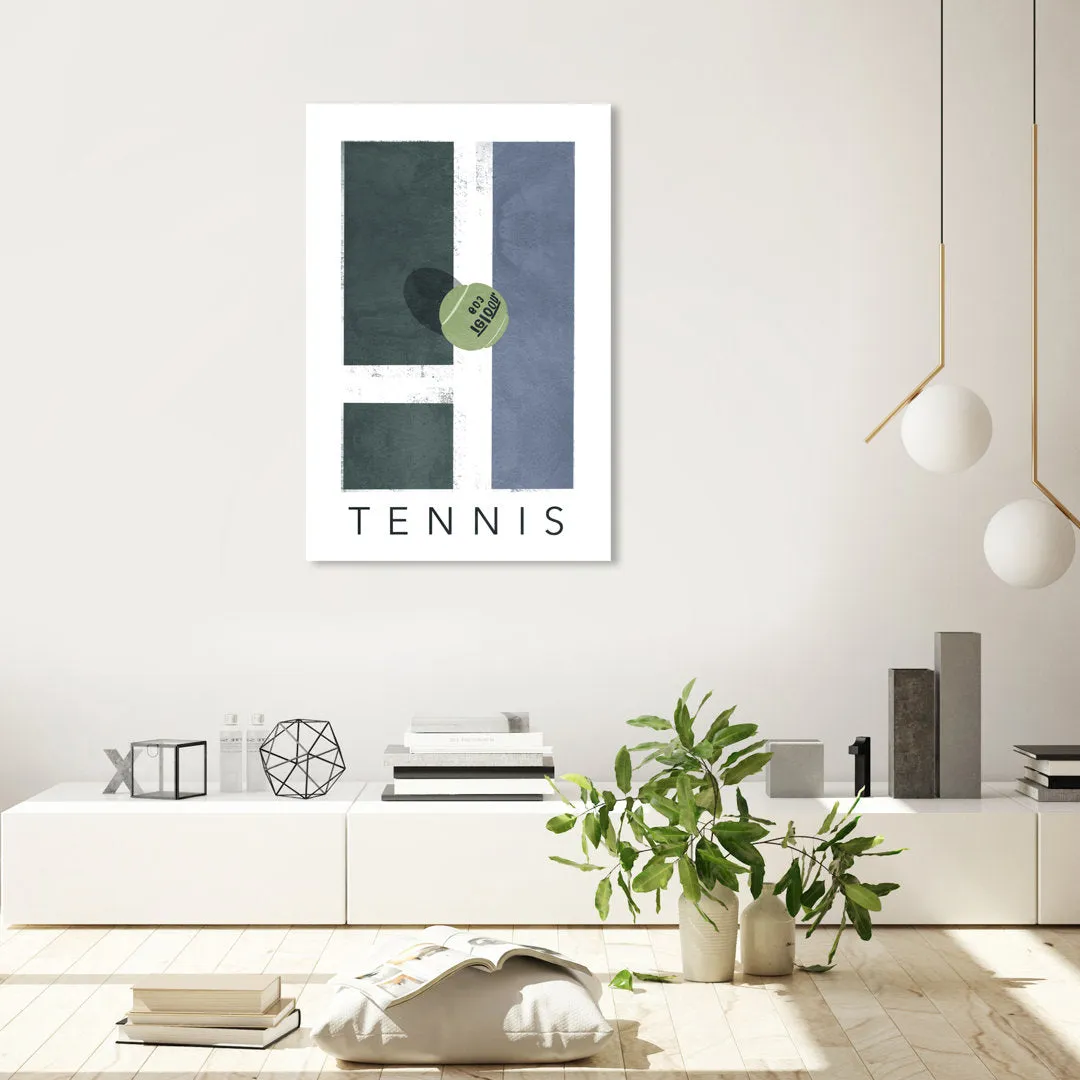 Green Tennis - Graphic Art on Canvas Oliver Gal Prints Size: 36" H x 24" W Format: Wrapped Canvas