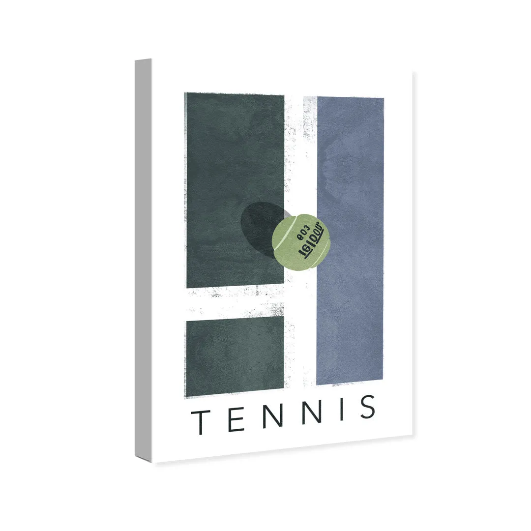 Green Tennis - Graphic Art on Canvas Oliver Gal Prints Size: 36" H x 24" W Format: Wrapped Canvas