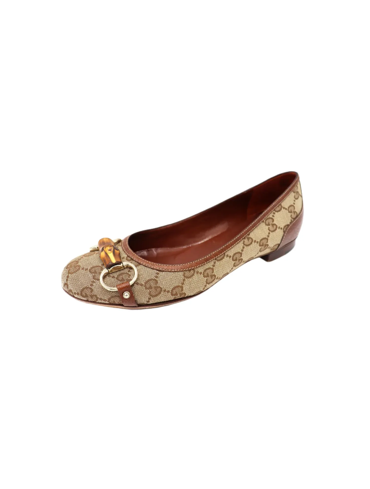 Gucci Canvas Horsebit G Flats