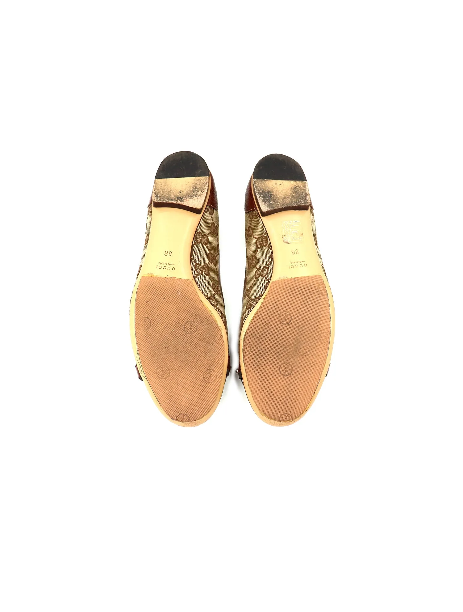 Gucci Canvas Horsebit G Flats