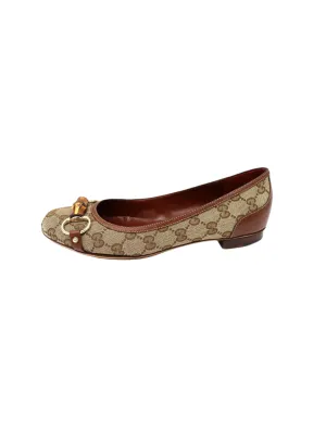 Gucci Canvas Horsebit G Flats