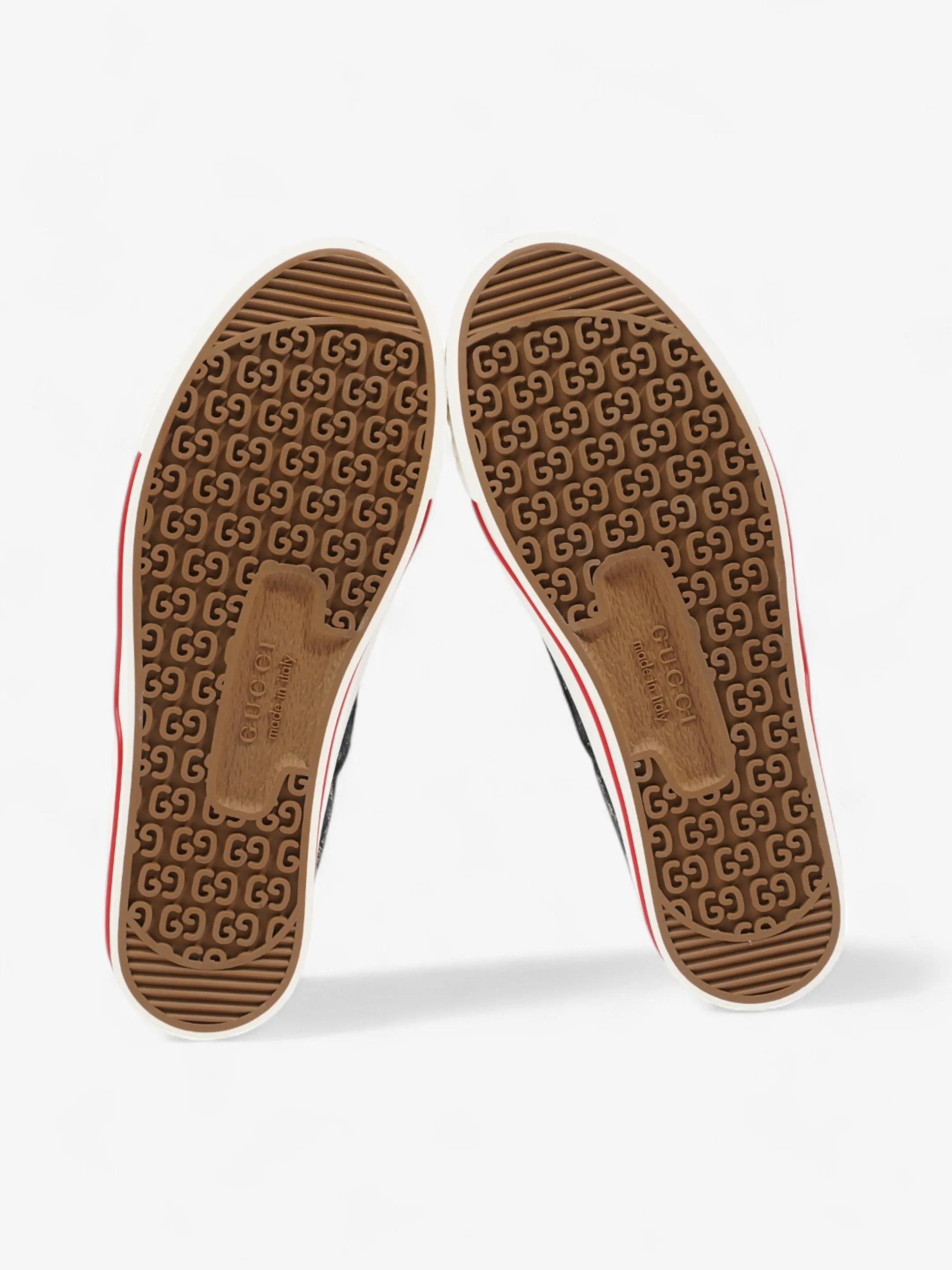 Gucci Tennis 1977 Black / Beige  / Red Canvas EU 37.5 UK 4.5