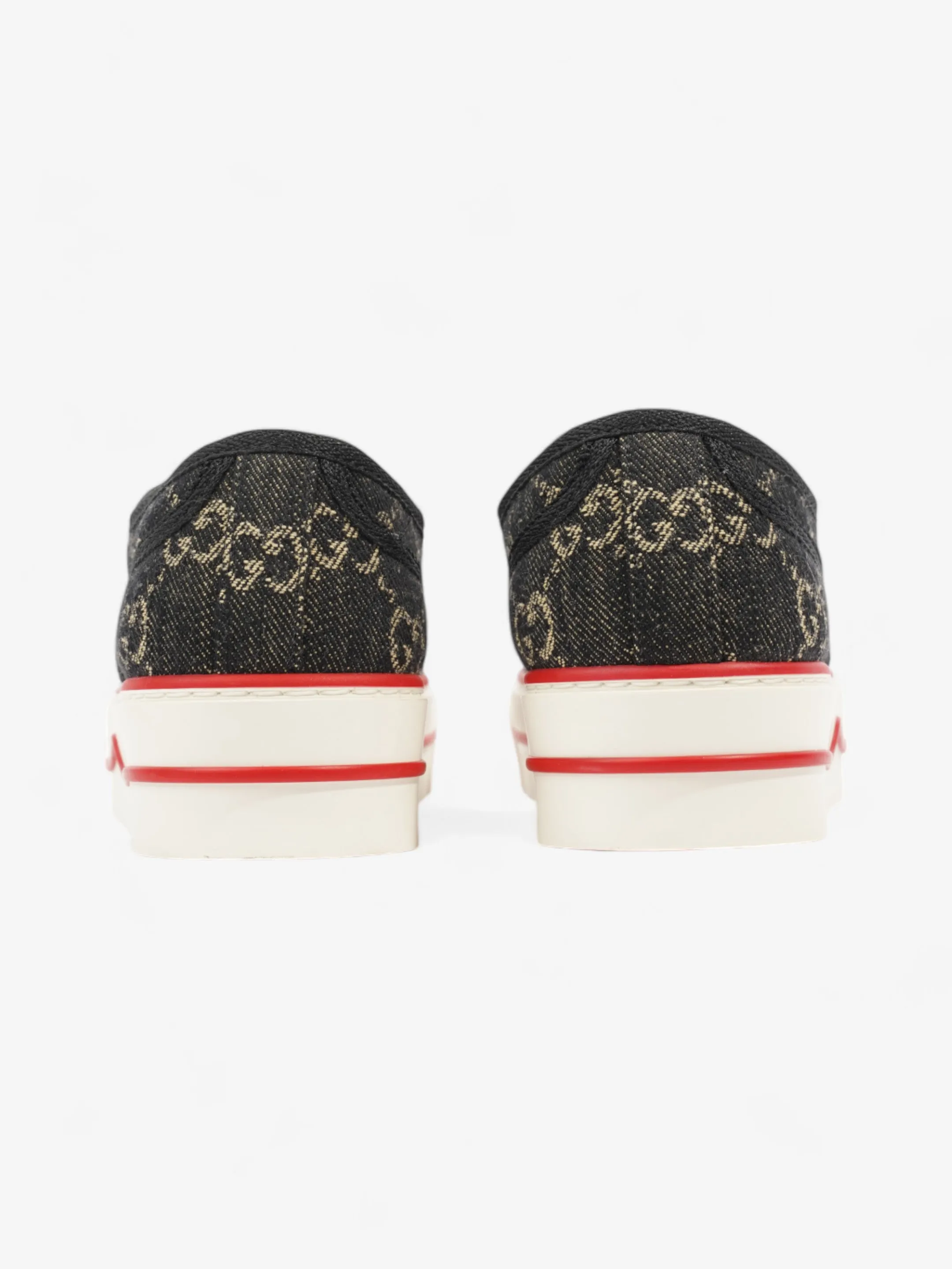 Gucci Tennis 1977 Black / Beige  / Red Canvas EU 37.5 UK 4.5