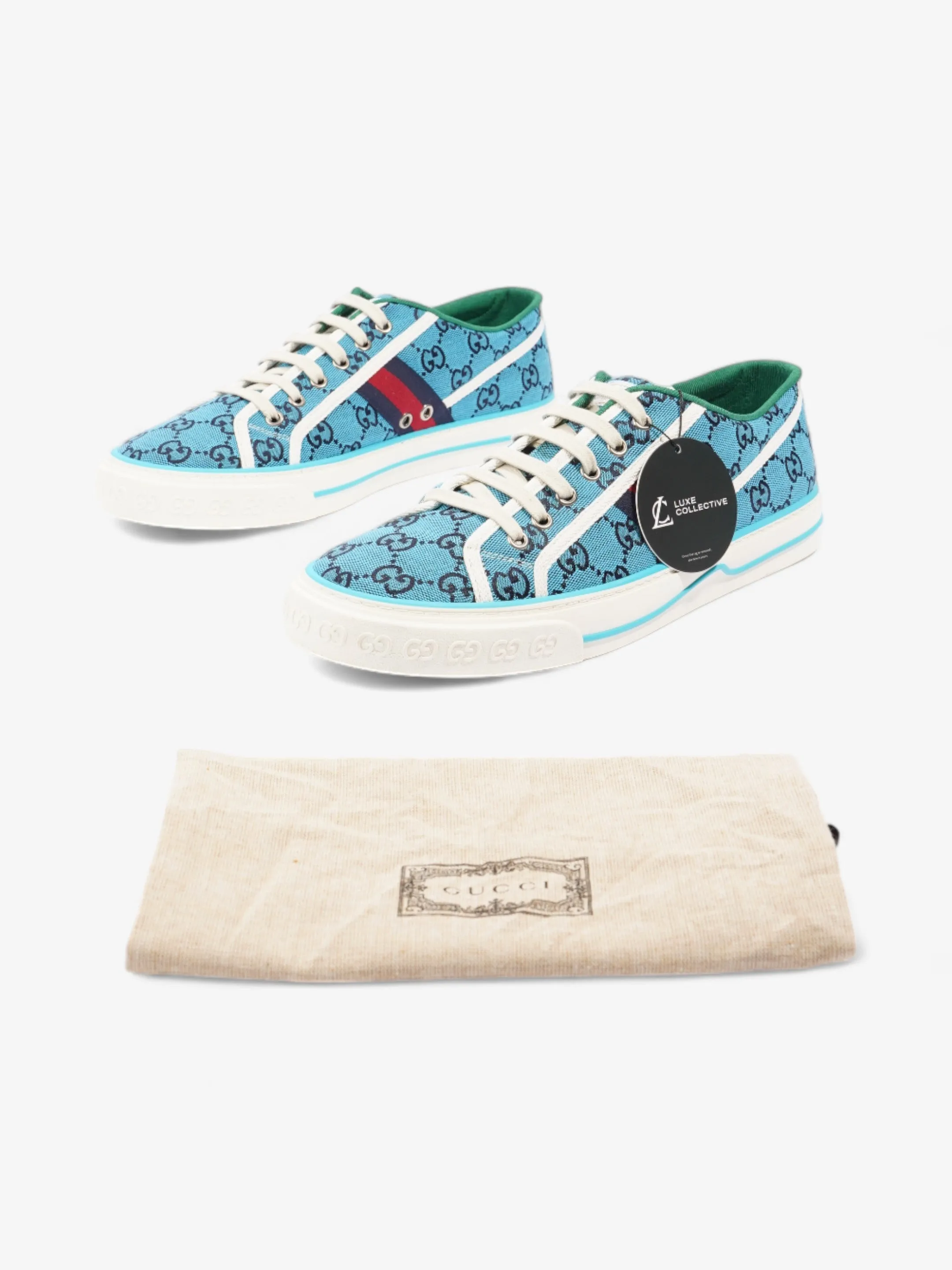 Gucci Tennis 1977 Blue GG Canvas EU 44 UK 10