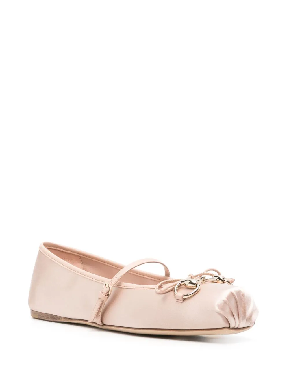 Horsebit satin ballets