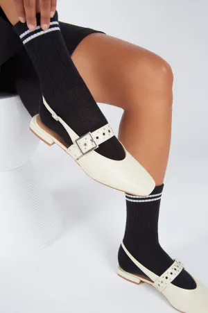INTENTIONALLY BLANK PEARL BALLET FLAT - CREAM