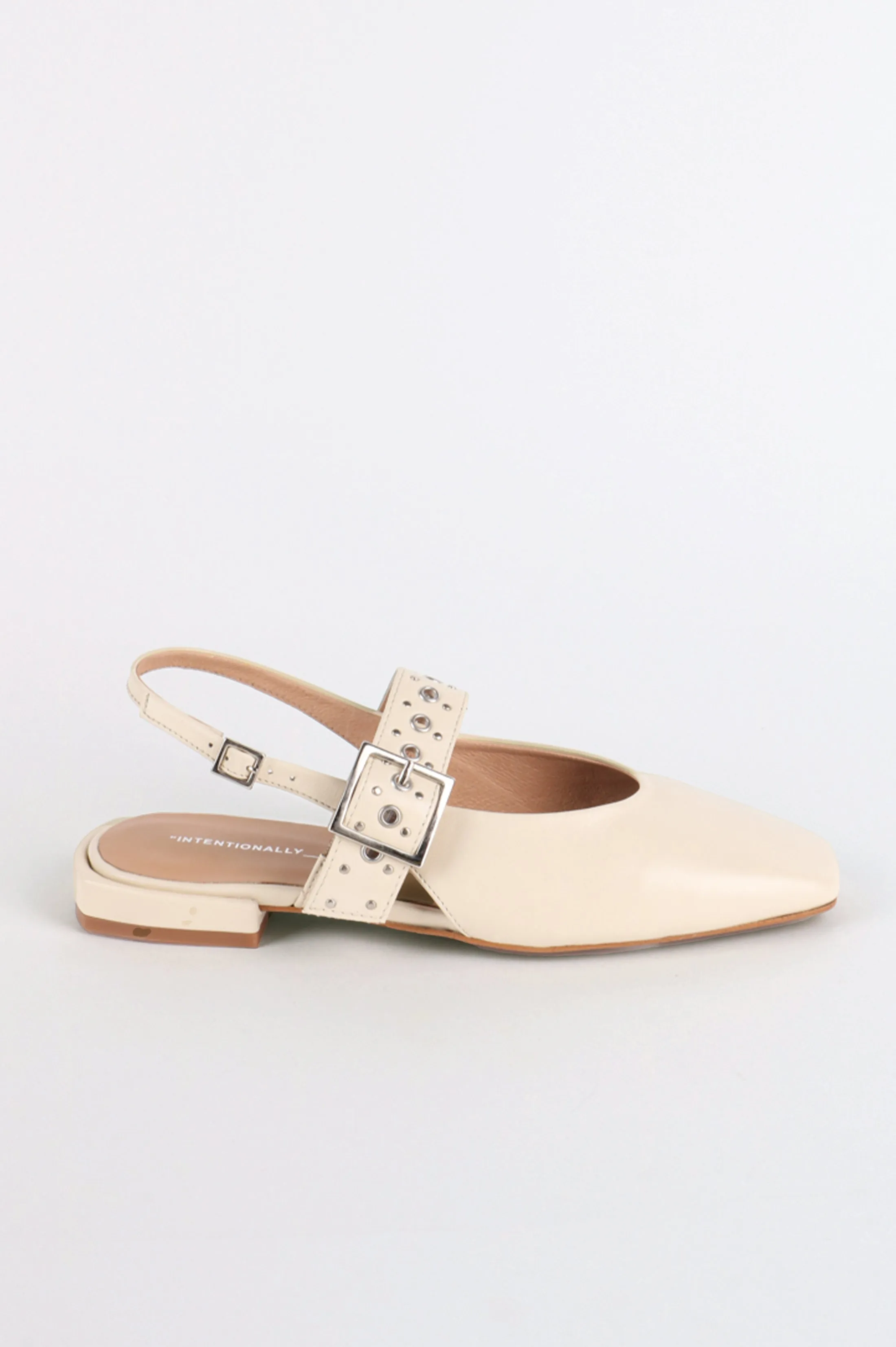 INTENTIONALLY BLANK PEARL BALLET FLAT - CREAM