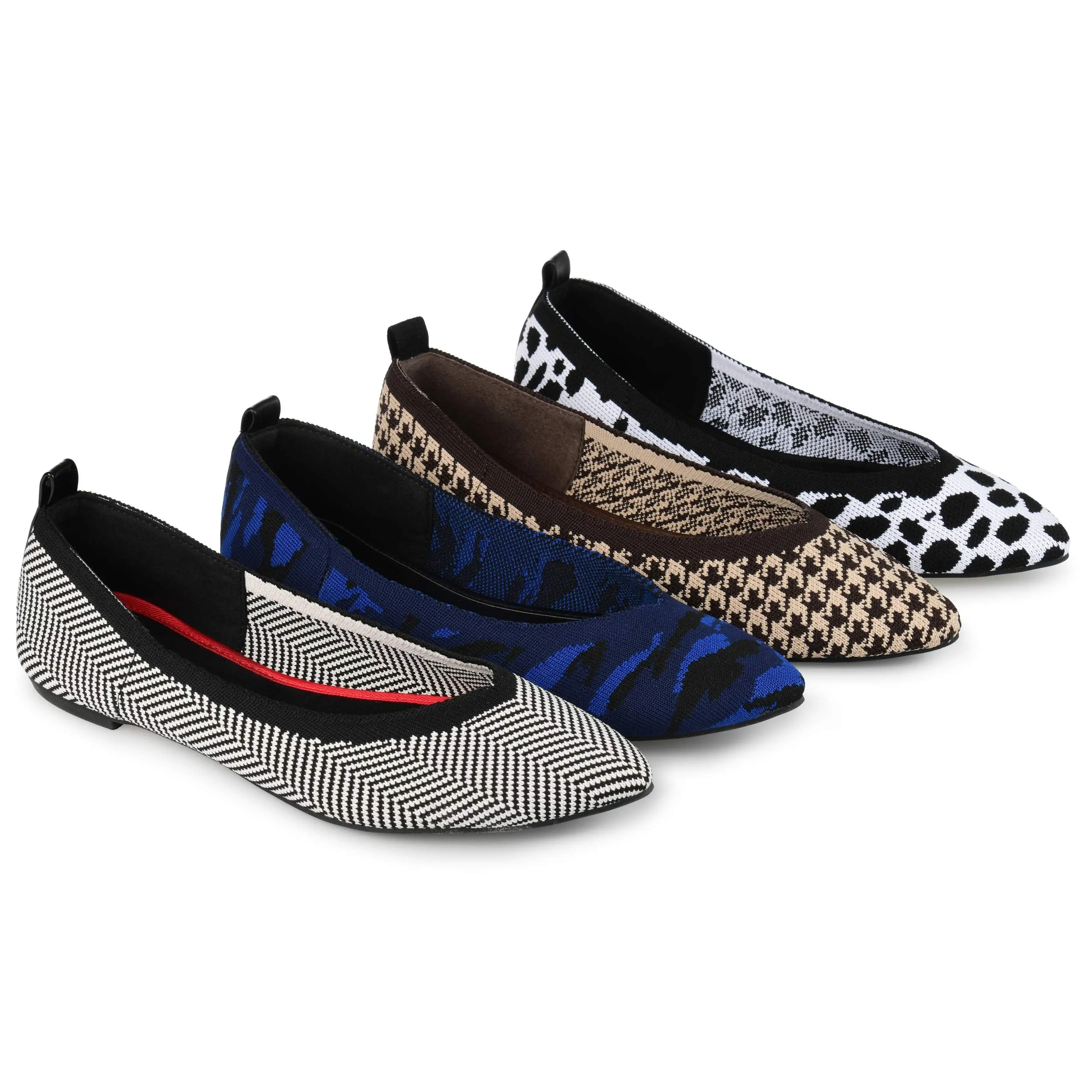 Journee Womens Karise Tru Comfort Foam Slip On Pointed Toe Ballet Flats