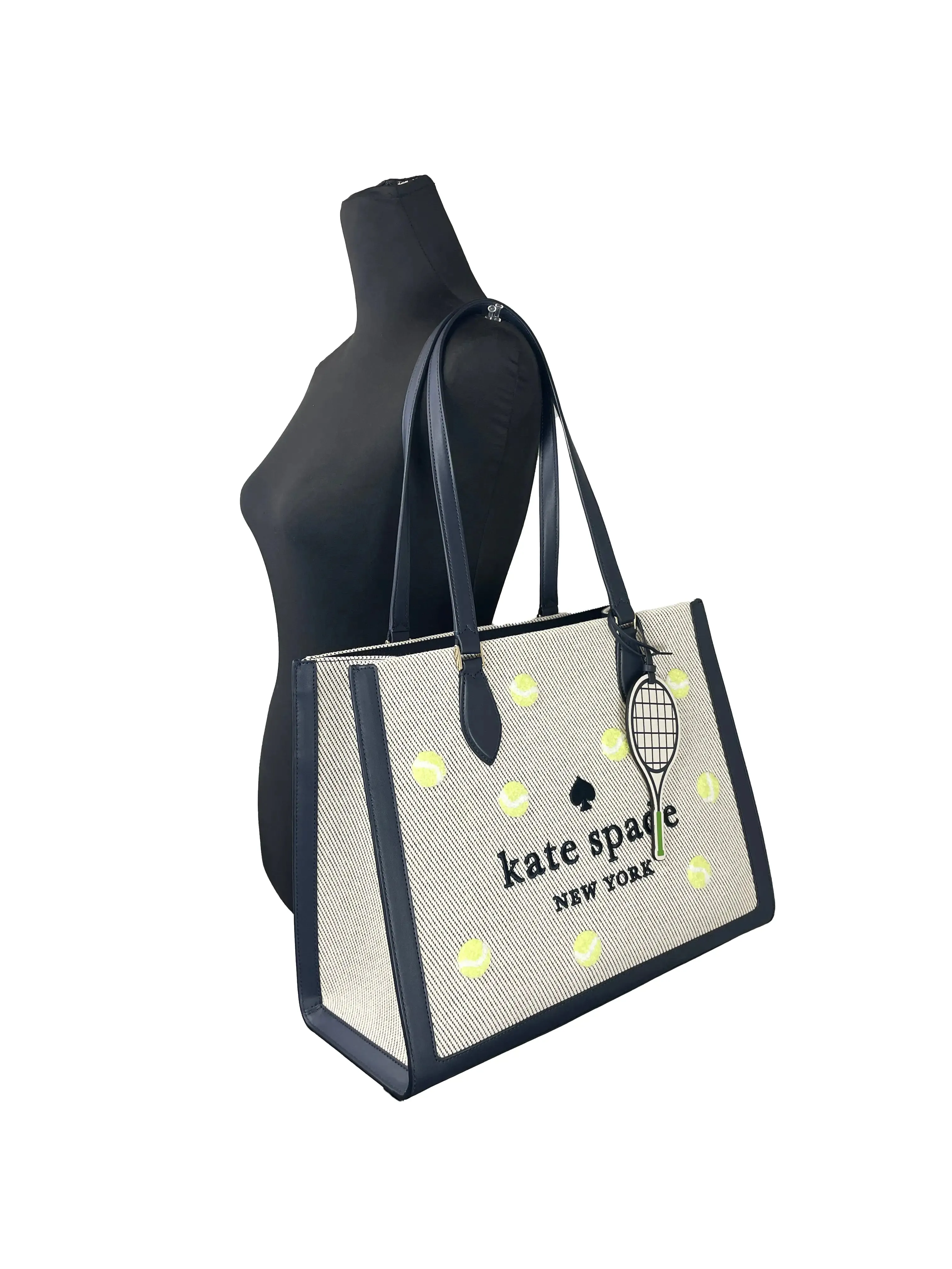 Kate Spade Ellie Grand Slam Tennis Canvas Tote