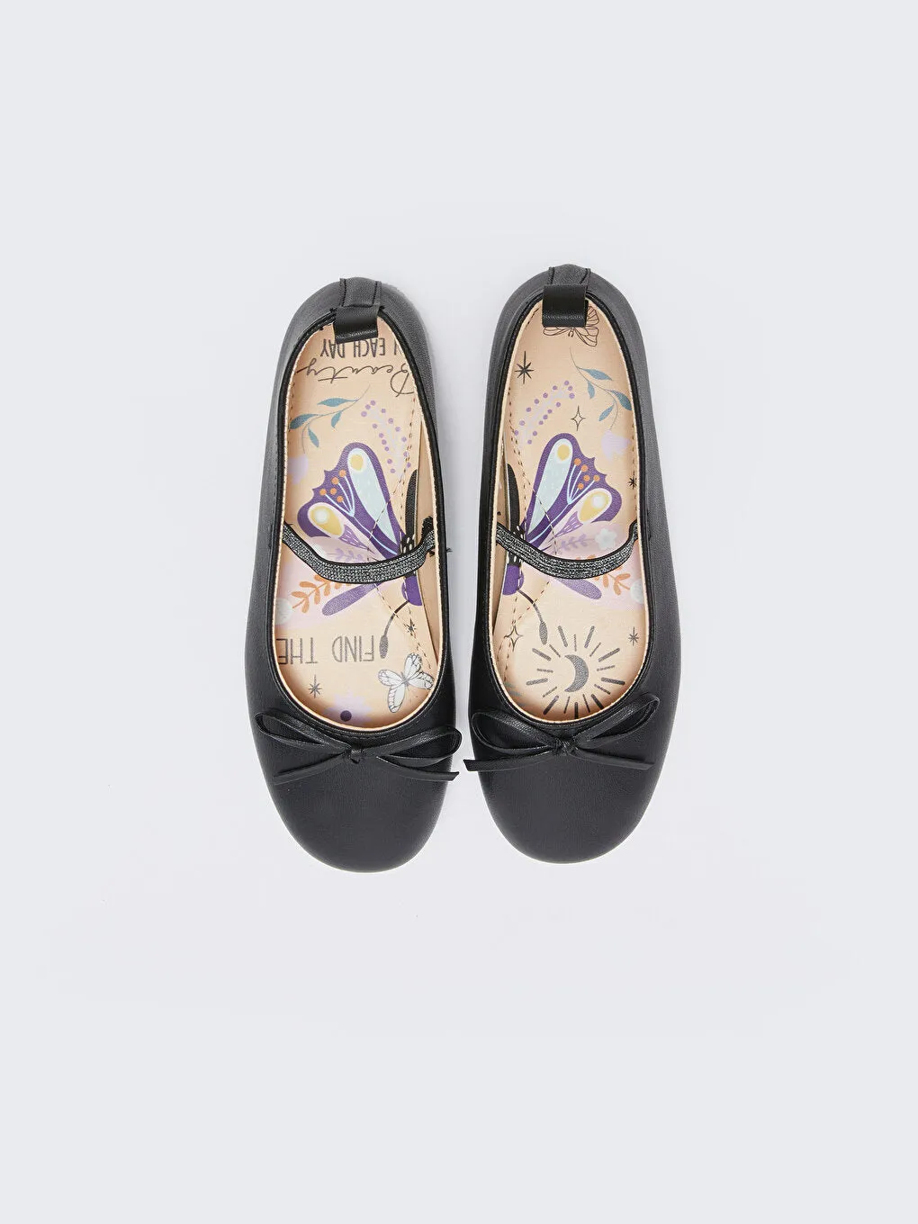Leather Look Girl's Ballerinas