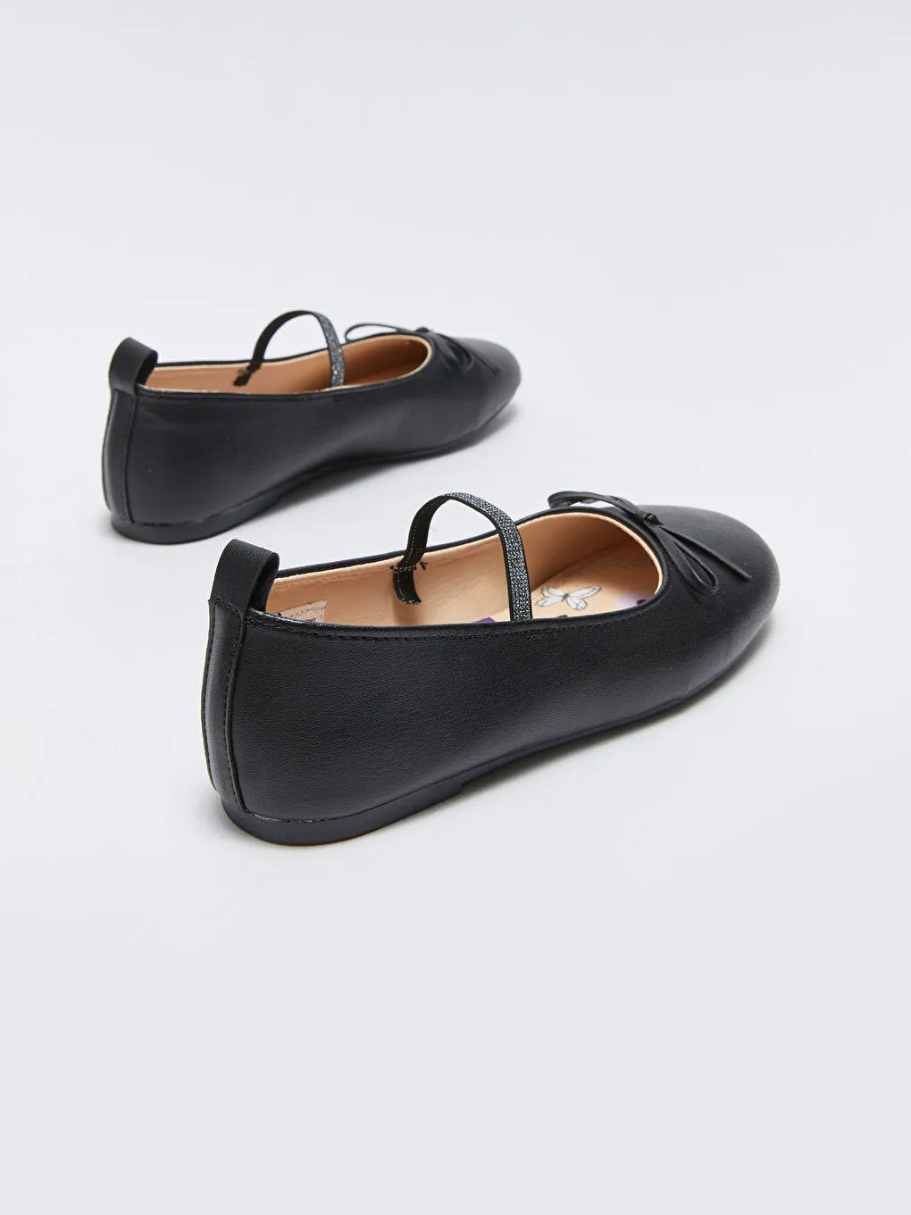 Leather Look Girl's Ballerinas