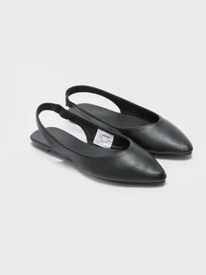 Leather Look Women's Ballerinas