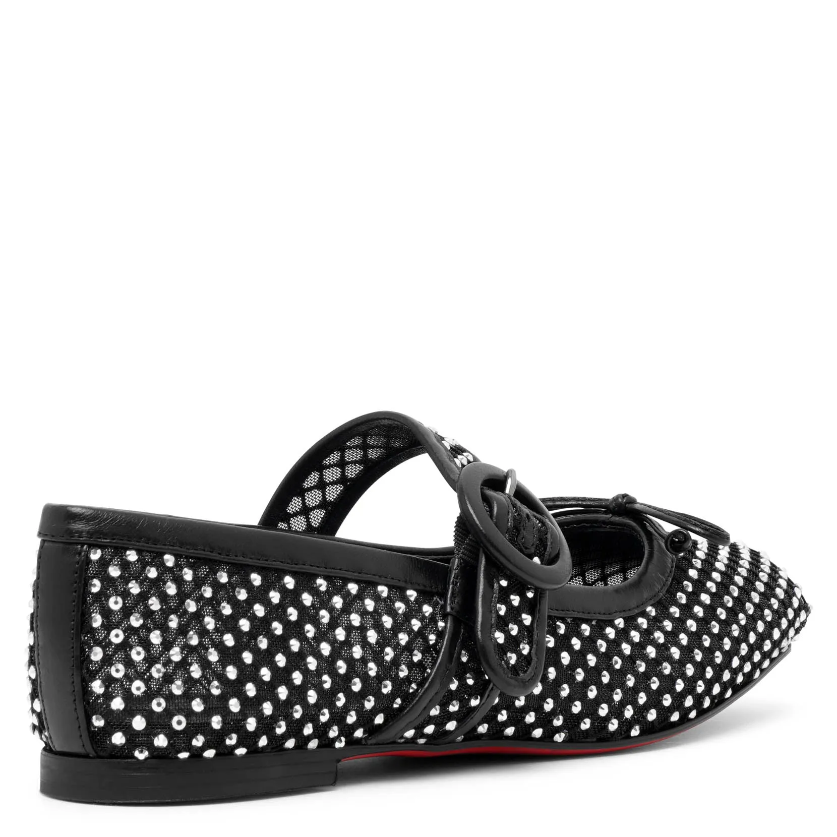Mamastrapitina black mesh ballerinas
